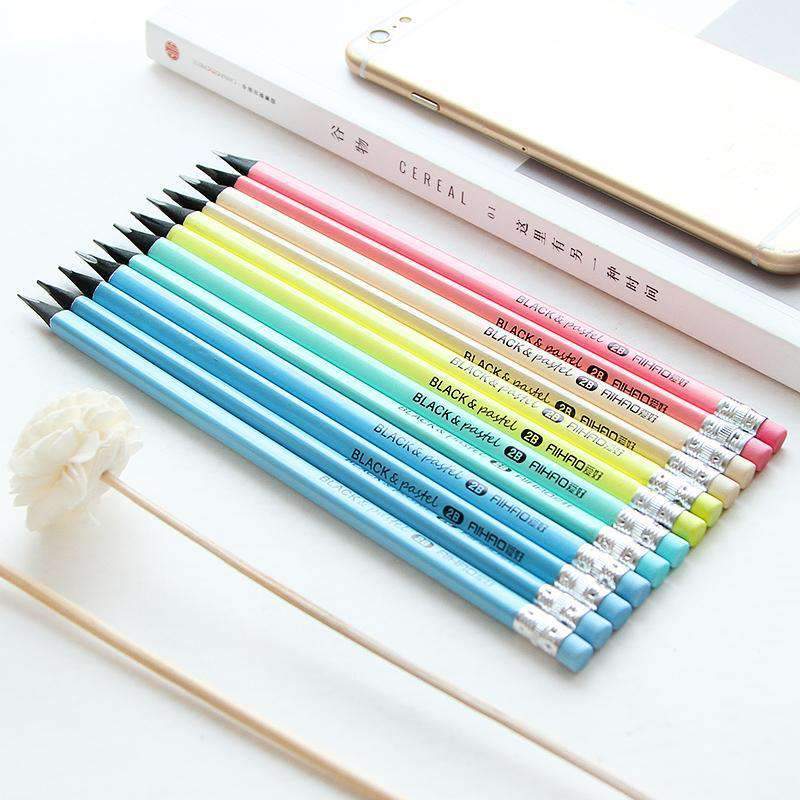 Pastel coloured Lead pencils
