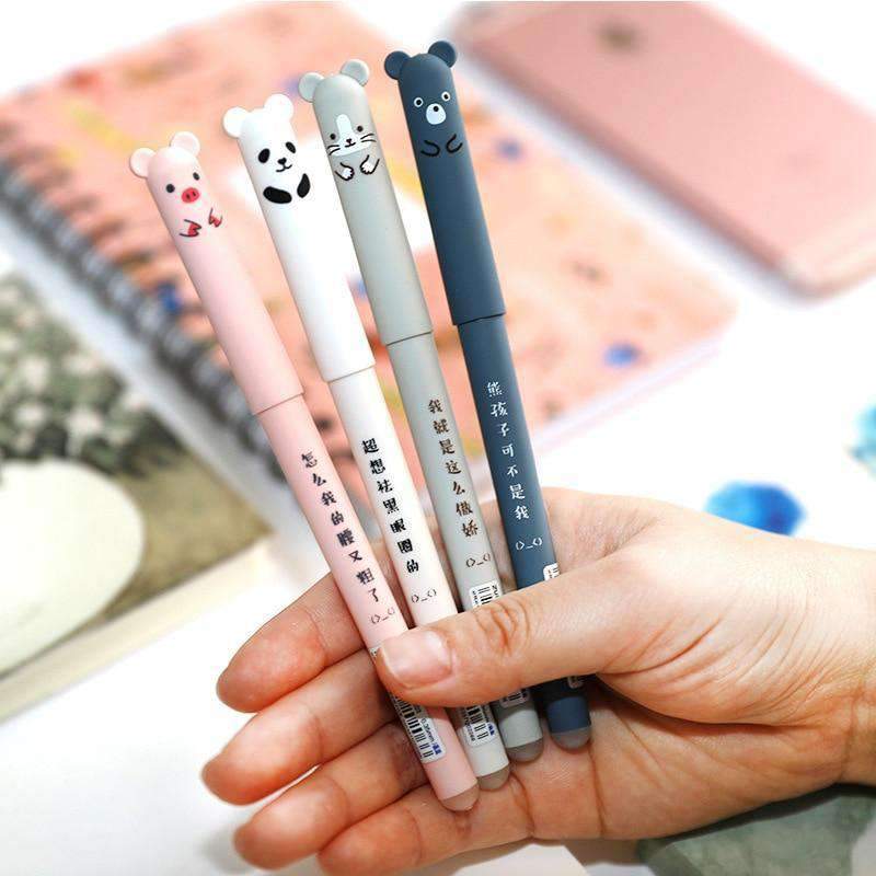 Happy Animals Erasable Gel Pens Set