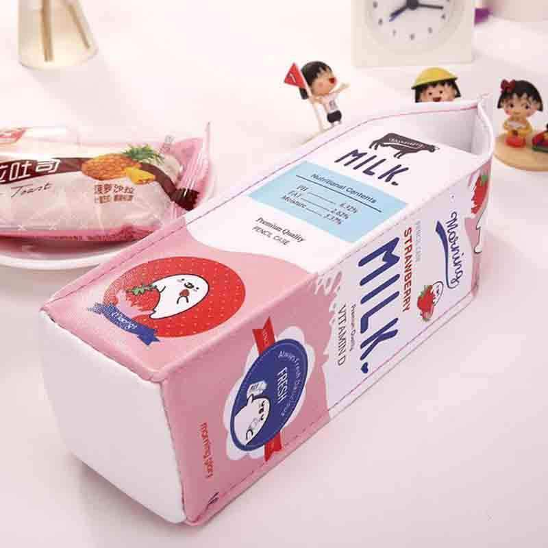 Cute Milk Carton Pencil Case