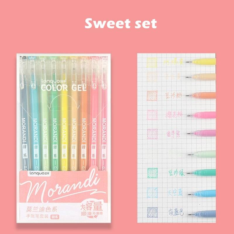 Morandi Gel Pens - Set of 9