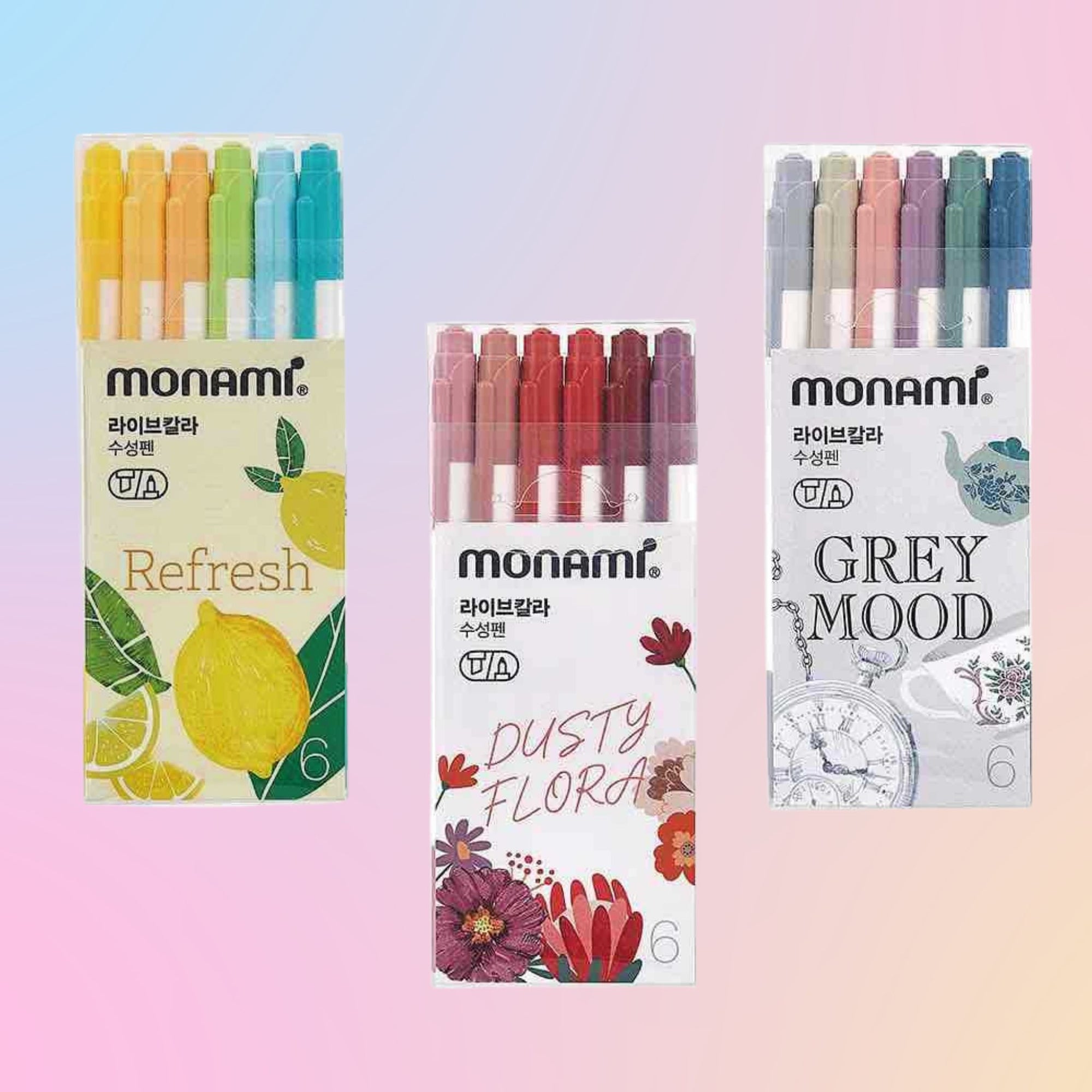 Monami Double sided Mood Theme Highlighter Packs